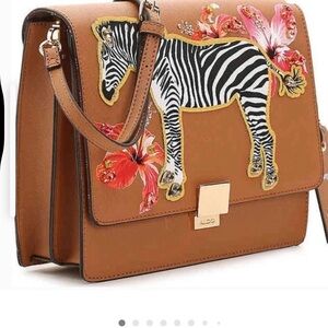 🦓Aldo Plumsprings Crossbody
Handbag Zebra Design & Patch With Gemstones